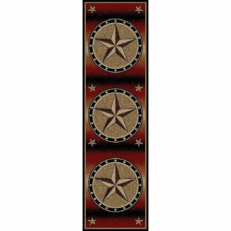 MAYBERRY RUG 2 ft. 3 in. x 7 ft. 7 in. American Destination Amarillo Area Rug, Rust AD3833 2X8